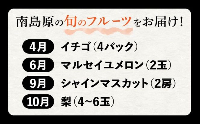 【4回定期便】プロ厳選 旬のフルーツ定期便 / 果物 フルーツ 果物定期便 フルーツ定期便 / 南島原市 / 愛2農園[SGG002]