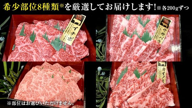 【 常陸牛 希少部位 】焼肉 食べ比べ8種セット (茨城県共通返礼品) 箱入り  国産 焼き肉 牛肉 やきにく ブランド牛肉 サーロイン [BX92-NT]