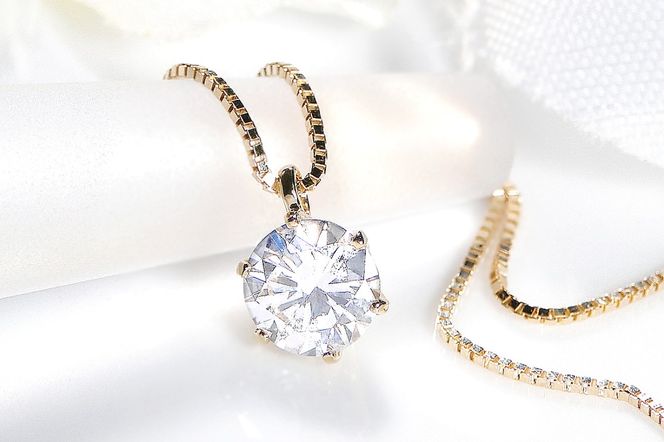 K18YG【0.5ct】一粒 ダイヤモンド ネックレス 【H-SI2-Good】【中央宝石研究所ソーティング】 CSN00161-18Y SWAV065
