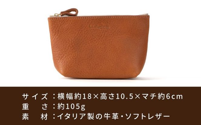 マチありのファスナーポーチ Msize 糸島市 / LADIES&GENTLEMEN 本革 革製品[ADK078]