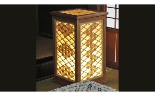 伝統工芸組子 「 翔 」 昇り龍の灯り 組子 家具 照明 間接照明 インテリア 枕元の灯り 玄関の灯り 床置きの灯り 組子のインテリア家具 結婚祝い [EL001ci]