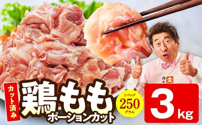 mrz0351-2 【カット済み】国産 鶏肉もも 3kg【スピード発送 氷温熟成×極味付け 小分け とり もも 簡単調理 唐揚げ 親子丼 家計応援】