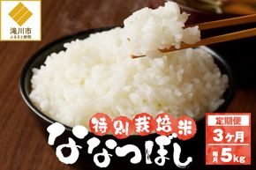 《令和7年産》特別栽培米ななつぼし 5kg×3ヵ月定期便 | 16年連続特A ブランド米 白米 精米 米 お米 こめ 減農薬 単一原料米 ご飯 北海道米 北海道 滝川市