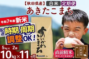 ※令和7年産 新米※《定期便11ヶ月》秋田県産 あきたこまち 10kg【白米】(5kg小分け袋) 2025年産 お届け時期選べる お届け周期調整可能 隔月に調整OK お米 藤岡農産|foap-10611