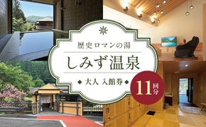 歴史ロマンの湯 しみず温泉 大人 入館券 11回分 入浴チケット 温泉利用券 観光 日帰り