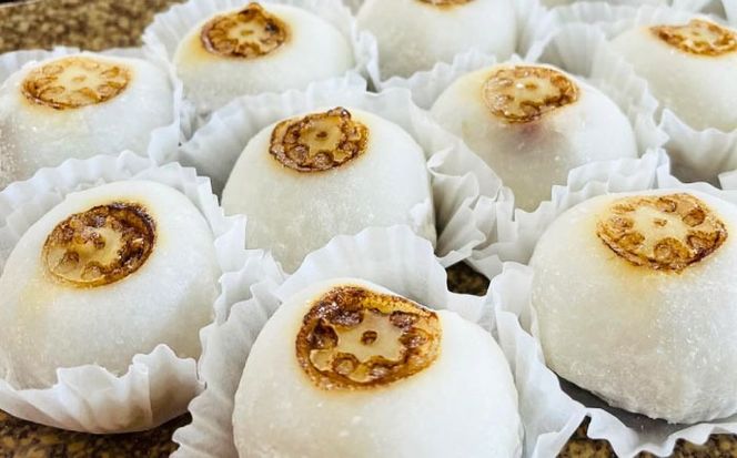 れんこん大福10個入り 常温 菓子 和菓子 大福 愛西市 / 茶菓専科ひなた[AECO003-2]