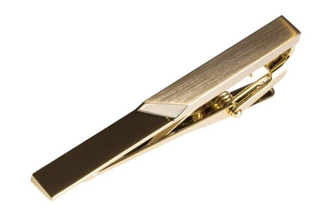 tav0074 ジオメトリック・ネクタイピン ライトゴールド