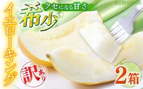 【2026年5月〜発送】訳あり メロン イエローキング 2箱 （1箱 3～6玉）/ メロン めろん フルーツ 果物 / 南島原市 / 南島原果物屋[SCV043]