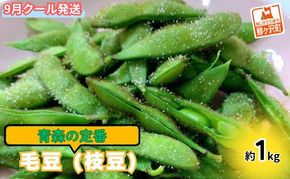 【 2026年産 数量限定 】青森の定番 毛豆 約1kg【 9月 クール便発送 】青森県鰺ヶ沢町産 ※オンライン決済のみ 野菜 枝豆 大粒 甘みが強い 豊かな香り コク ほっくり おつまみ 料理 お弁当 食材