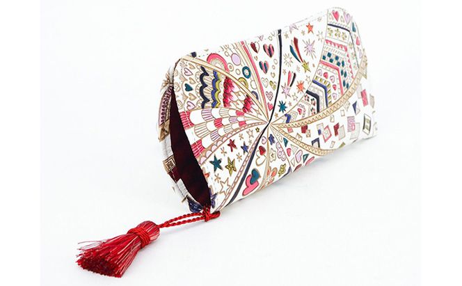 【文庫屋大関】メガネケース　グロッシーハート【皮革工芸品】 ファッション小物 民芸品 