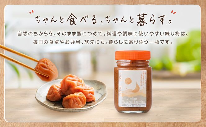 ひとみずの練り梅 200g 自然栽培で育てた紀州南高梅使用 ※栽培期間中、農薬・肥料・堆肥不使用 304018_EW05