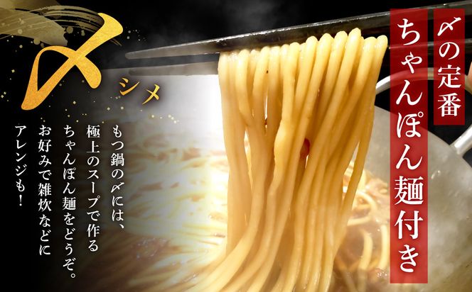 もつ増量500g　満足もつ鍋セット （2～3人前）あごだし 醤油仕立て 【魚住商店】_HA1588