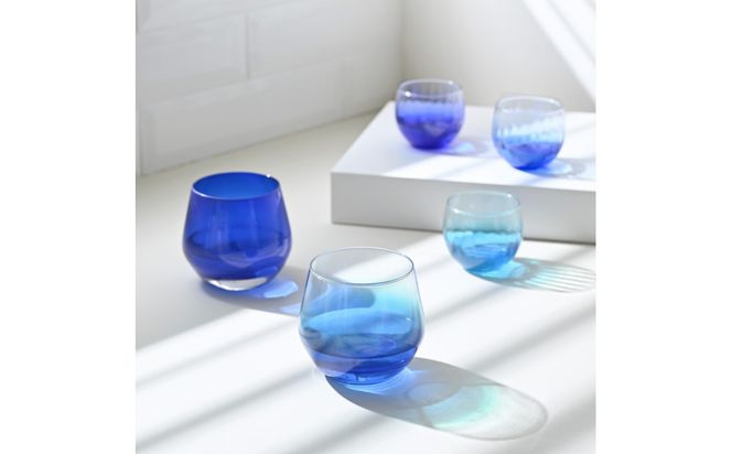 【THE EASTON】山中塗クリスタルタンブラー TSUNAGUタイプ ブルー/グリーングラデーション 172111_DE010