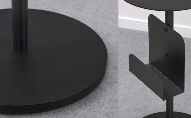 【＆FREL】BCサイドテーブル ブックシェルフ付き 直径32cm 高さ62cm ※離島への配送不可