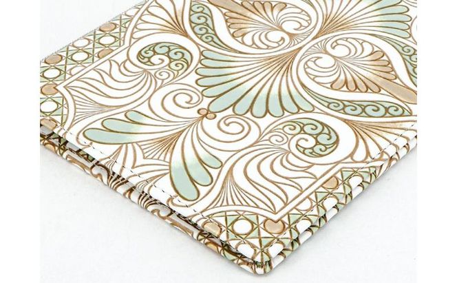 ケース パーソナルホルダー ロカイユ ペールカーキ 文庫屋大関 ポーチ 通帳ケース 通帳入れ カードケース パスケース  通帳 収納 収納ポーチ 本革 革 皮革 雑貨 おしゃれ 日本製 東京