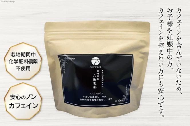 お茶 六条麦茶 ( 10g 20包 ) 15袋 [日向百生会 宮崎県 日向市 452061127] 麦茶 むぎ茶 水出し 煮出し ティーバッグ 国産 ノンカフェイン