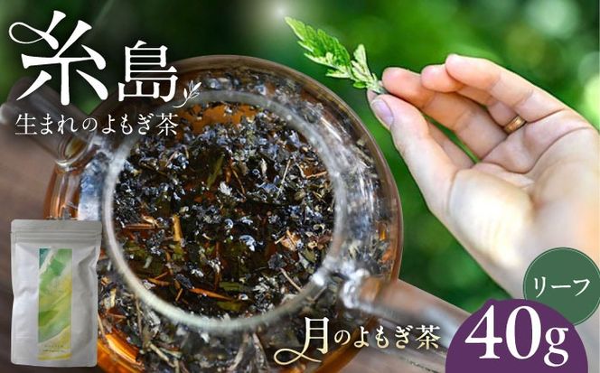 月のよもぎ茶 茶葉40g 糸島市 / - suu - / ハーブティー 茶葉 よもぎ[ADQ003]