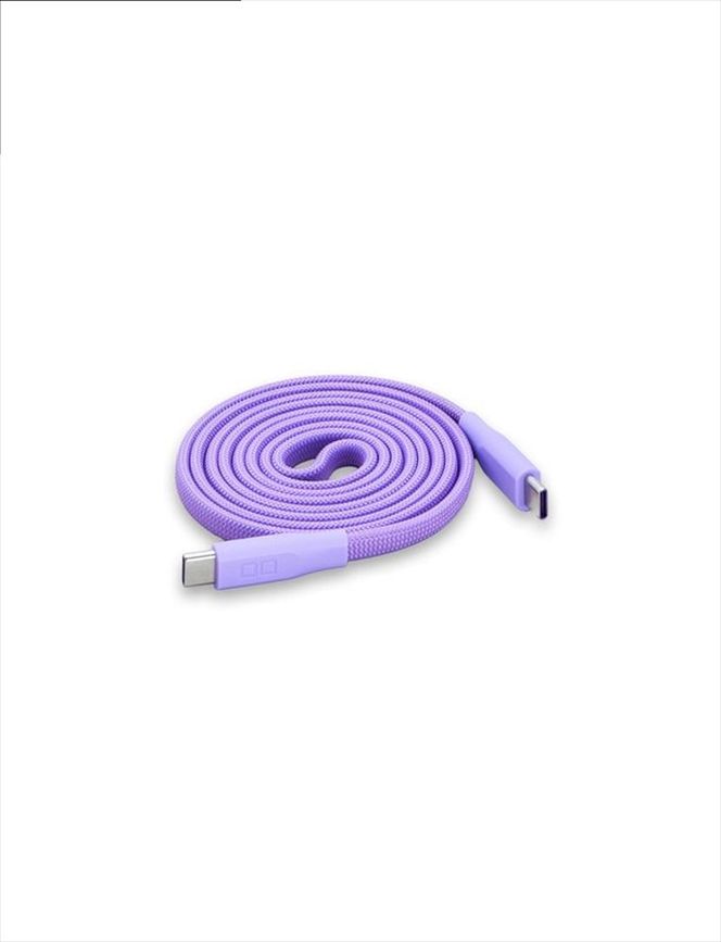 CIO ケーブル Mate Flat Spiral Cable CtoC Type-Cケーブル 充電 iPhone スマートフォン iPad パープル｜小型 軽量 おしゃれ 便利 [2663]