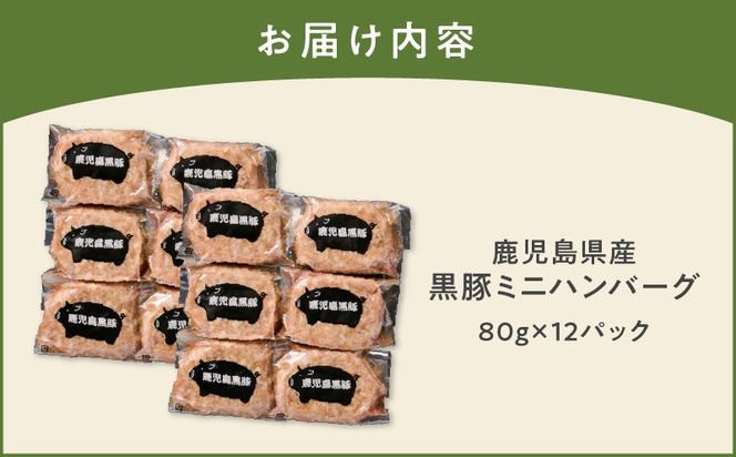 鹿児島県産黒豚ミニハンバーグ 12パック　K356-004