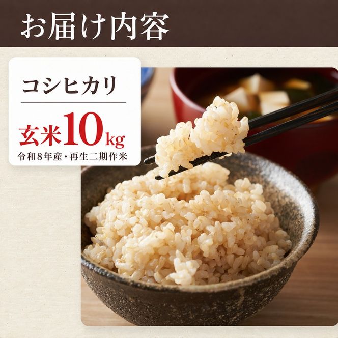 米 お米 コシヒカリ 香川県産 令和8年産 10kg 玄米 再生二期作米 二期作 水主地区 エコファーマー 20年以上 有機肥料 堆肥 こだわり ご飯 主食 こしひかり ライス 食卓 家庭用 自宅用 お取り寄せ 間嶋農園 香川県 東かがわ市 46312469
