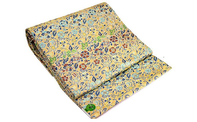 【高島屋選定品】＜龍村美術織物＞仕立て名古屋帯 早雲寺文台裂（金） 261009_A-ADK009