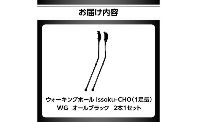 【R17014】ウォーキング Issoku-CHO（1足長） WG オールブラック 2本1セット