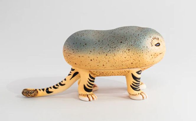 虎子石 / standard / CHUKU JAPONISM 置物 オブジェ 飾り インテリア 浮世絵 幻獣 手作り 手作業 日本製 プレゼント ソフビフィギュア ケンエレファント　墨田区 東京