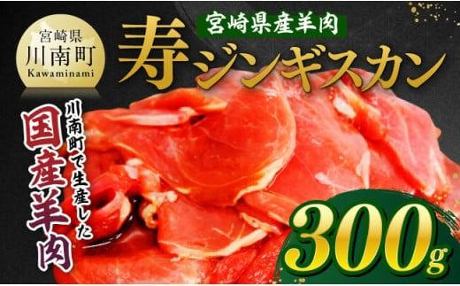 宮崎県産羊肉　寿ジンギスカン300g 【 肉 羊肉 国産 九州産 川南町産 ジンギスカン 羊 ひつじ 味付き 】[D11901]