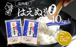 はえぬき 無洗米 10kg 5kg×2袋 令和6年産 2024年産 ブランド米【1074-014A】