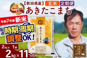 ※令和7年産 新米※《定期便11ヶ月》秋田県産 あきたこまち 2kg【玄米】(2kg小分け袋)2025年産 お届け時期選べる お届け周期調整可能 隔月に調整OK お米 みそらファーム|msrf-22411