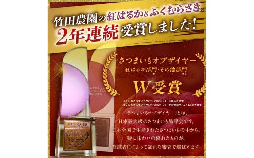 【先行予約】日本一！さつまいもオブザイヤー2部門受賞のサツマイモ農家が作る「紅はるか」の冷凍焼き芋2kg（8～14本程度）（2026年2月中旬～発送）　TF00075