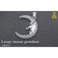 Large moon pendant (silver)