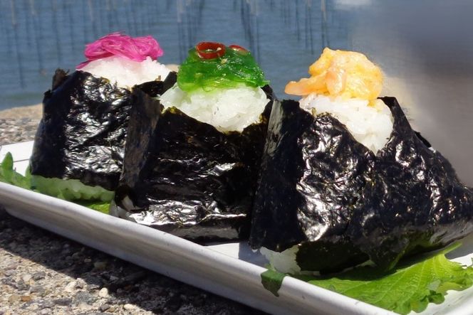 AJ678 海苔 有明海産 おむすび三昧 64枚 [ 海苔 のり 味付け海苔 味付けのり 塩のり 焼き海苔 味海苔 塩海苔 おにぎり 個包装 有明海 国産 株式会社丸政水産 長崎県 島原市 ]