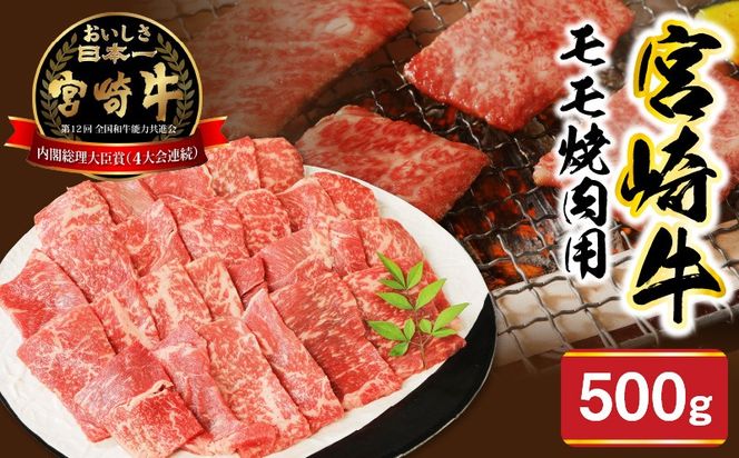 宮崎牛モモ焼肉用500g N0147-YA679