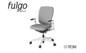 イトーキ『フルゴチェア』ハイバック 肘つき ウレタンキャスター ホワイトフレーム ＣＦ張地：ライトグレーＴ（KF437CFM-WWT6F）【EI156W1】