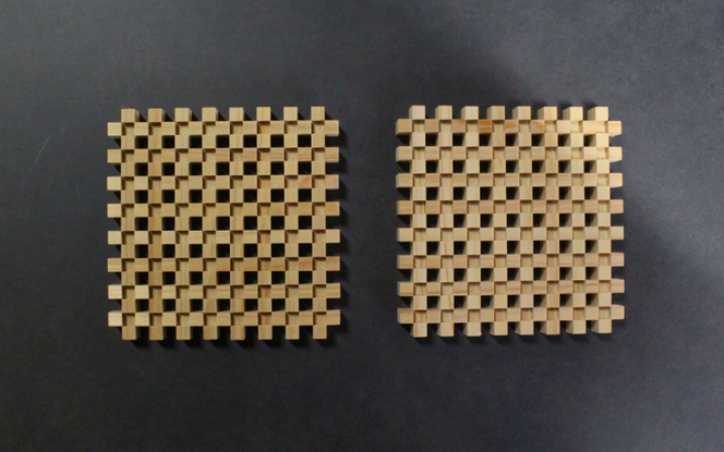 真庭組子 市松コースター 箱入り / 組子 天然木 市松柄 コースター 和雑貨 和モダン 岡山県 真庭市 【sdkb003-01】