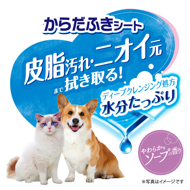 デオトイレ 複数ねこ用 消臭・抗菌 シート 16枚×2 デオクリーン からだふきシート 中大型犬・猫用 香り付き 15枚×2 ペットシーツ ペットシート トイレ 猫 猫用トイレ ペット 清潔 ユニ・チャーム