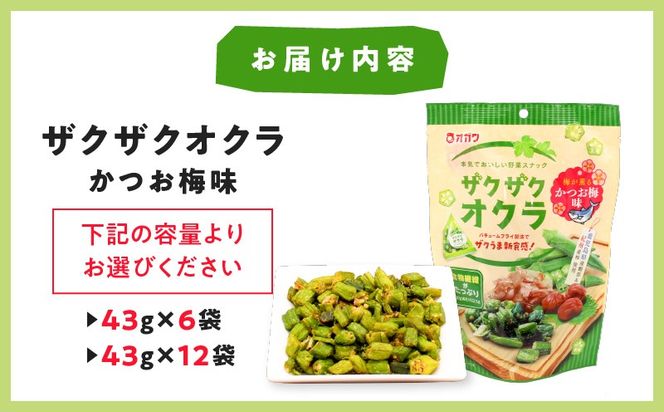 ＜選べる＞ザクザクオクラ（かつお梅味） 12袋 or 6袋　K347-006_SKU