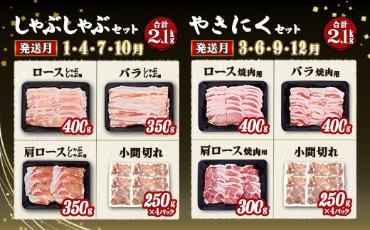 【6ヶ月定期便】宮崎県産 いもこ豚 月替わり定期便12.72kg 6回 毎月 お楽しみ 満喫 満足 堪能 セット しゃぶしゃぶ 切り落とし 小分け 真空パック 豚 豚バラ ロース 肩ロース スライス 小間切れ 豚丼 しょうが焼き 国産 九州産 宮崎 ブランド 冷凍 送料無料