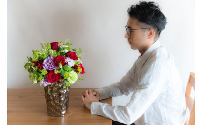 アレンジメント Mサイズ_レッド系 142069_BN016VC04