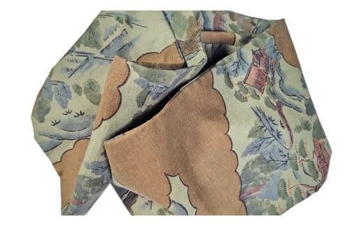 結城紬 染小紋 リメイク マフラー リメイクマフラー 紬 手作り 絹 シルク [BN036ci]