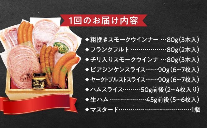 【全12回定期便】本場ドイツで連続金賞受賞！ お試し 食べきり セット《糸島》【糸島手造りハム】 [AAC021]