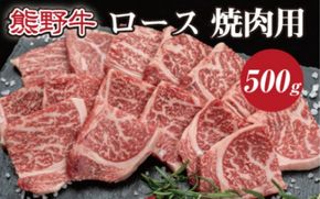 特選黒毛和牛 熊野牛 焼肉用ロース　約500g【mtf410A】