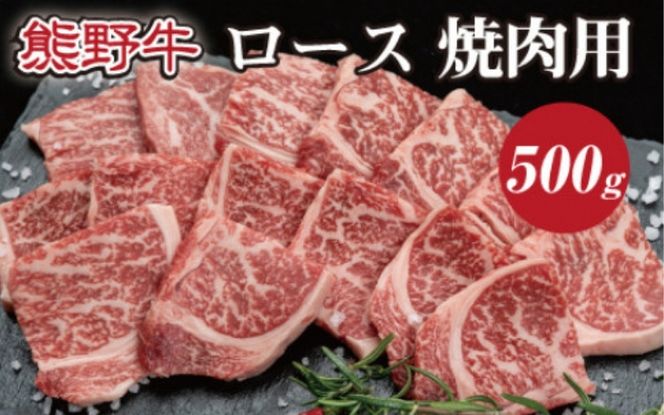 特選黒毛和牛 熊野牛 焼肉用ロース　約500g【mtf410A】