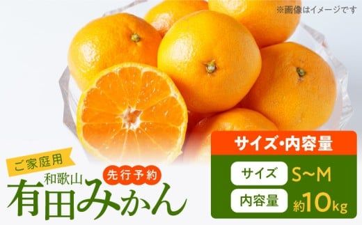 AT6322_【2026年先行予約】ご家庭用　有田みかん 約10kg (S、Mサイズ)【湯浅町】