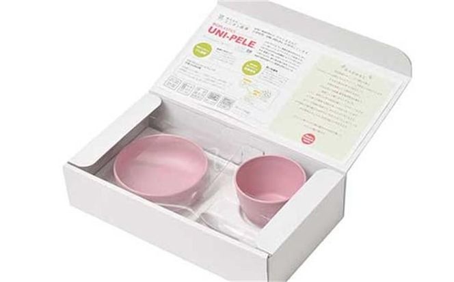 ユニペレUNI-PELE　バイオプラスチック　竹粉配合　抗菌　ベビーセット（小）