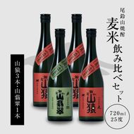 ＜焼酎尾鈴山（山猿3本・山翡翠1本）720ml＞ K08_0018_3