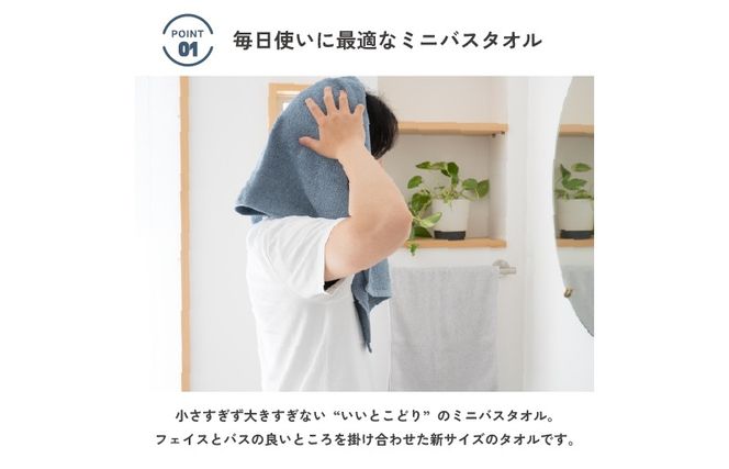 G5591 【スピード発送】soraミニバスタオル4枚セット（カラーアソート）【フェイスタオル 以上 バスタオル 未満 泉州タオル 吸水 普段使い シンプル 日用品 たおる】
