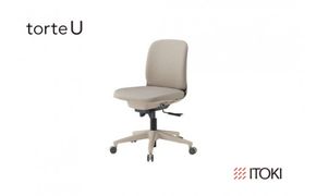 イトーキ『トルテＵ』5本脚 ナイロン双輪キャスタータイプ フレーム：エクリュベージュ（ KJ-340CF-H9F6F）【EI030W1】