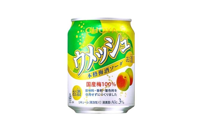 チョーヤ ウメッシュ 本格梅酒ソーダ缶 250ml×24本 【igge0016】